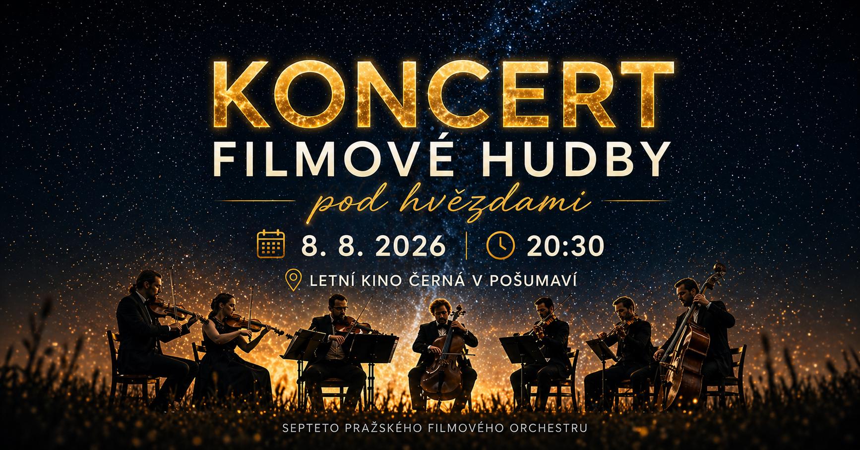 Koncert filmové hudby pod hvězdami
